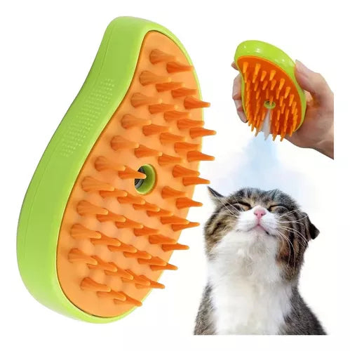 Cepillo De Vapor 3en1 Masajeador quita pelo Mascota